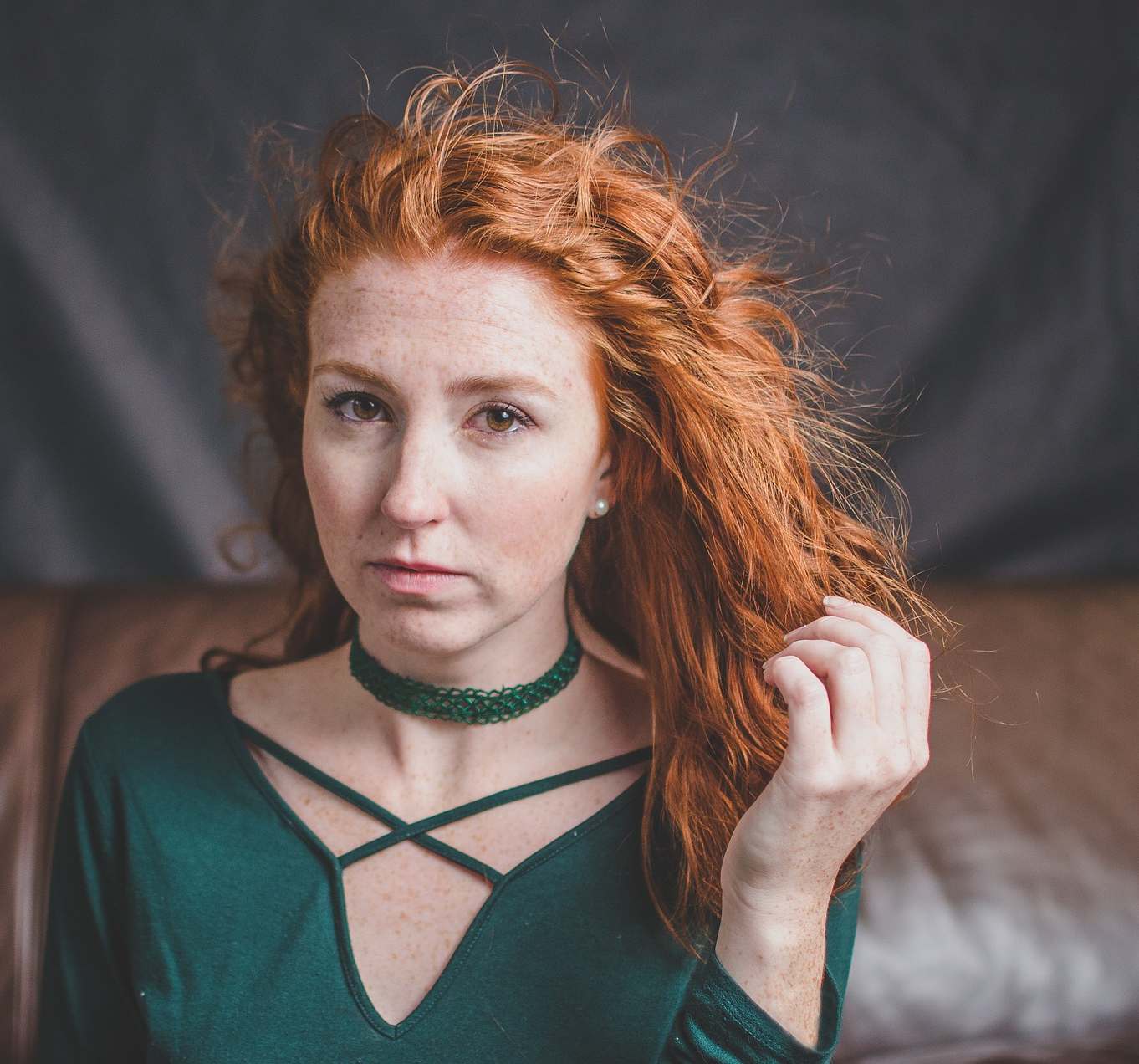 Photograph of a redheaded woman representing Moira from Meadowsweet.